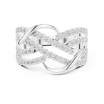 Gold Infinity Pave Round Lab Grown Diamond Seriq Ring