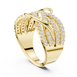Gold Infinity Pave Round Lab Grown Diamond Seriq Ring