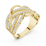 Gold Infinity Pave Round Lab Grown Diamond Seriq Ring