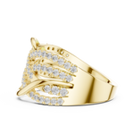 Gold Infinity Pave Round Lab Grown Diamond Seriq Ring