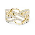 Gold Infinity Pave Round Lab Grown Diamond Seriq Ring