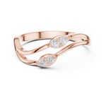 Gold Classic Band Round Lab Grown Diamond Caeli Ring