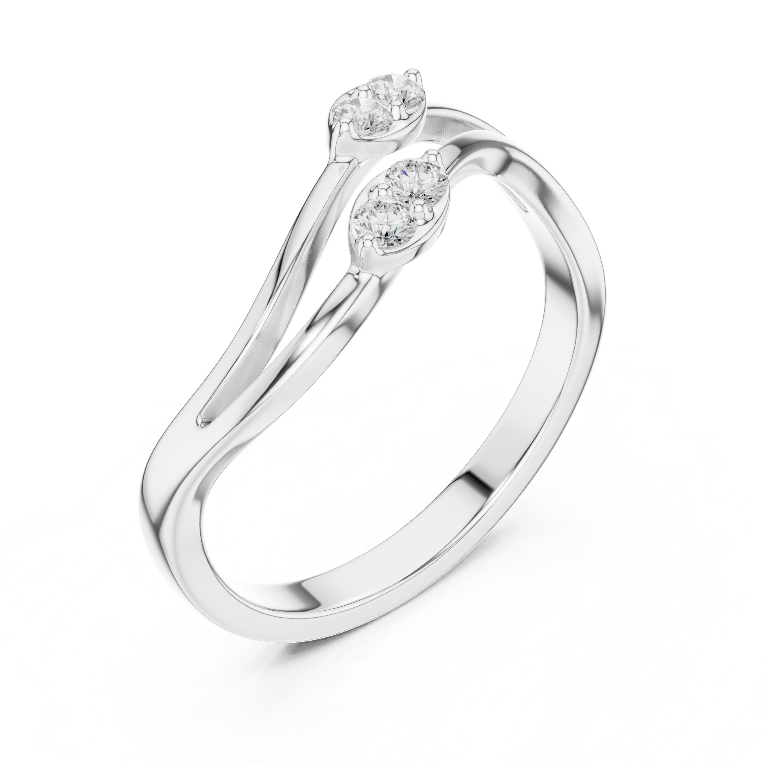 Gold Classic Band Round Lab Grown Diamond Caeli Ring