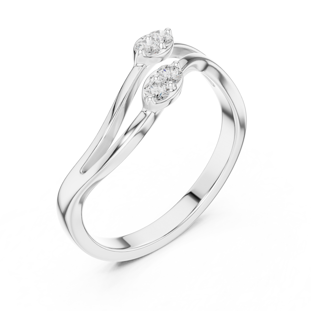Gold Classic Band Round Lab Grown Diamond Caeli Ring