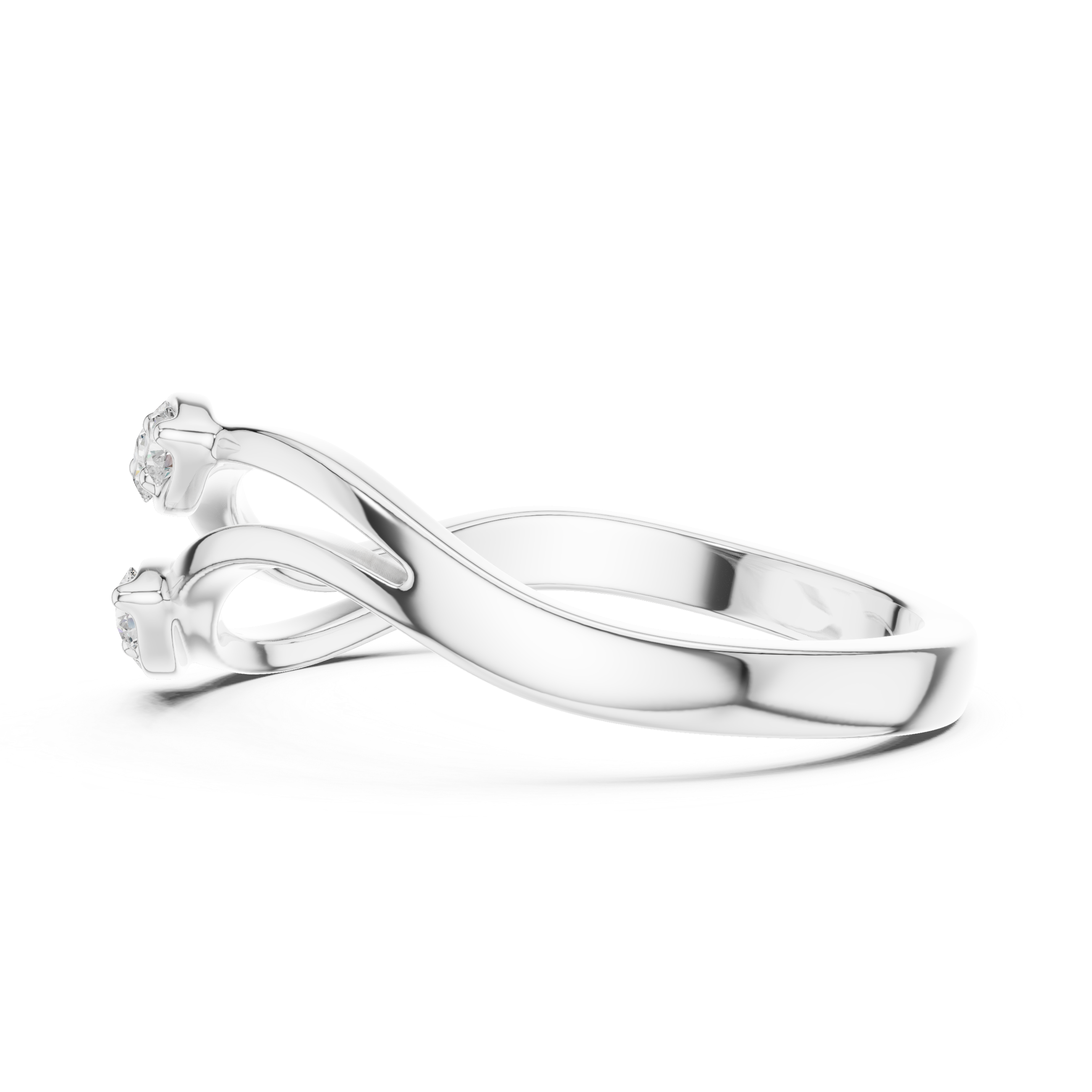 Gold Classic Band Round Lab Grown Diamond Caeli Ring