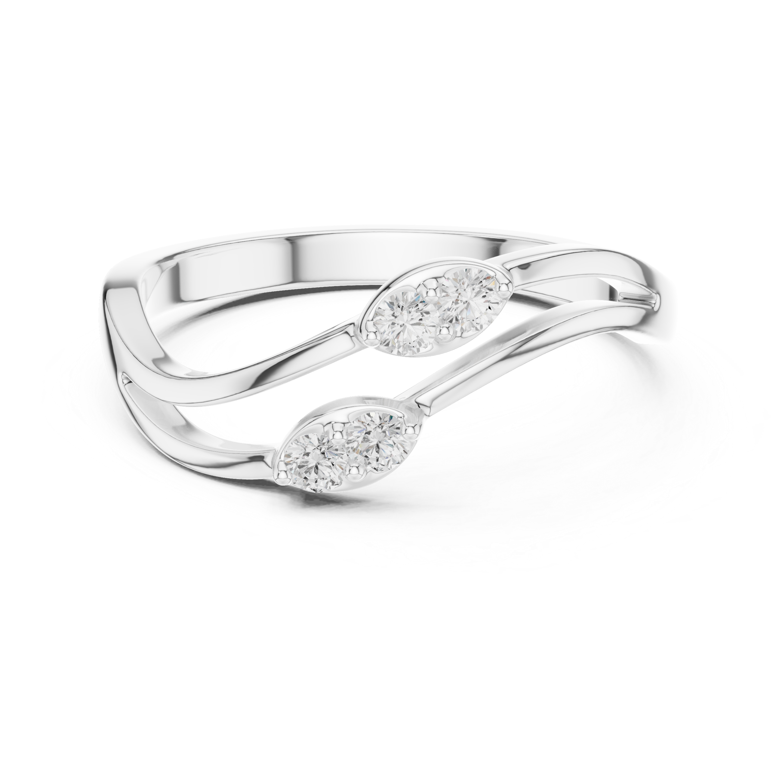 Gold Classic Band Round Lab Grown Diamond Caeli Ring