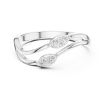 Gold Classic Band Round Lab Grown Diamond Caeli Ring