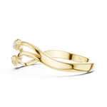 Gold Classic Band Round Lab Grown Diamond Caeli Ring