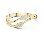 Gold Classic Band Round Lab Grown Diamond Caeli Ring