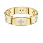 Gold Floral Band Round Lab Grown Diamond Zyvra Ring