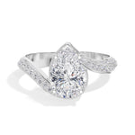 Pear Bypass Pave Lab Grown Diamond Amelis Engagement Ring