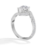 Pear Bypass Pave Lab Grown Diamond Amelis Engagement Ring