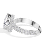 Pear Bypass Pave Lab Grown Diamond Amelis Engagement Ring