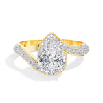 Pear Bypass Pave Lab Grown Diamond Amelis Engagement Ring