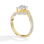 Pear Bypass Pave Lab Grown Diamond Amelis Engagement Ring