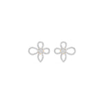 Rose Gold Petal Pave Round Lab Grown Diamond Vaelor Earring