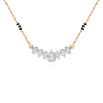 Rose Gold 1 50Ct Graduated Prong Pear Lab Grown Diamond Qyra Mangalsutra