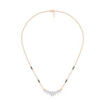 Rose Gold 1 50Ct Graduated Prong Pear Lab Grown Diamond Qyra Mangalsutra