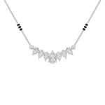 White Gold 1 50Ct Graduated Prong Pear Lab Grown Diamond Qyra Mangalsutra