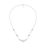White Gold 1 50Ct Graduated Prong Pear Lab Grown Diamond Qyra Mangalsutra