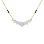 Yellow Gold 1 50Ct Graduated Prong Pear Lab Grown Diamond Qyra Mangalsutra