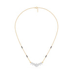 Yellow Gold 1 50Ct Graduated Prong Pear Lab Grown Diamond Qyra Mangalsutra