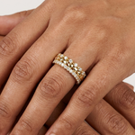 Gold Channel Band Round Lab Grown Diamond Selin Ring