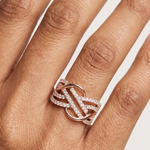Gold Infinity Pave Round Lab Grown Diamond Seriq Ring