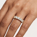 Gold 5Ct Round Eternity Band Lab Grown Diamond Silvio Ring