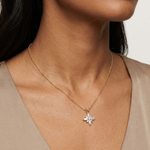 Gold Floral Marquise Lab Grown Diamond Sivra Pendant