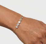 Emerald-Cut Lab Grown Diamond Station Chain Solene Bracelet