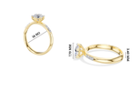 Round Six-Prong Pave Lab Grown Diamond Solene Engagement Ring 