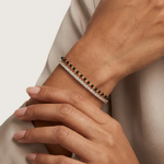 Gold 1Ct Cluster Round Tennis Lab Grown Diamond Solix Bracelet
