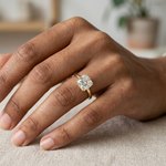 Gold 2Ct Radiant Cut Solitaire Lab Grown Diamond Sorella Ring