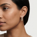 Gold 2Ct Stelle Lab Grown Diamond Heart Hoop Earrings