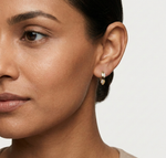 Gold 0 25Ct Lab Grown Diamond Marquise Wave Hoop Twila Earrings