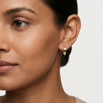 Gold 0 25Ct Lab Grown Diamond Marquise Wave Hoop Twila Earrings