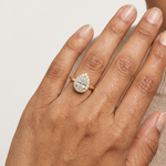 Gold 1Ct Pear Halo Lab Grown Diamond Tymi Ring