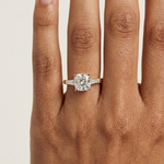 Gold 1 5Ct Cushion Square Three Stone Lab Grown Diamond Velina Ring