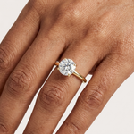 Gold 1 5Ct Round Solitaire Lab Grown Diamond Velma Ring