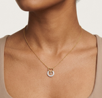 Gold Heart Halo Round Lab Grown Diamond Velorae Pendant