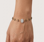 Gold Oval Petal Halo Lab Grown Diamond Velra Bracelet