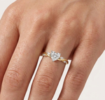 Heart Shaped Vine Lab Grown Diamond Verena Engagement Ring