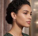 Gold Violeta Baguette Hoop Lab Grown Diamond Earrings