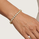 Gold 6Ct Round Cut Lab Grown Diamond Tennis Vorex Bracelet