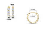 Gold 2Ct Floral Cluster Round Lab Grown Diamond Liryx Earring