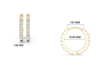 Gold Eternity Pave Round Lab Grown Diamond Nyrix Earring