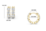 Gold 6Ct Eternity Cluster Round Lab Grown Diamond Lumi Earring