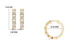 Gold Emerald Bezel Drop Lab Grown Diamond Vylar Earring