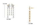 Gold 3Ct Emerald Swirl Cluster Lab Grown Diamond Zoryn Earring